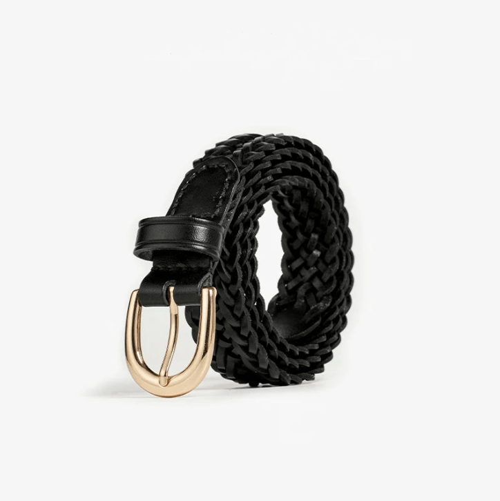 Vintage Braided Leather Belt