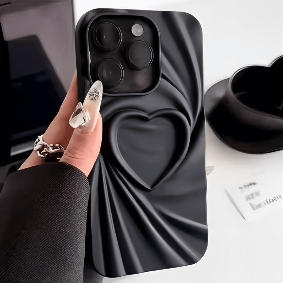 Wrinkle 3D Heart iPhone Case