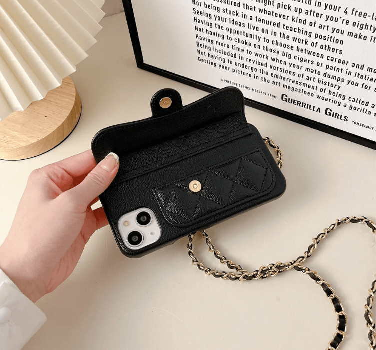 Crossbody Leather Wallet iPhone Case