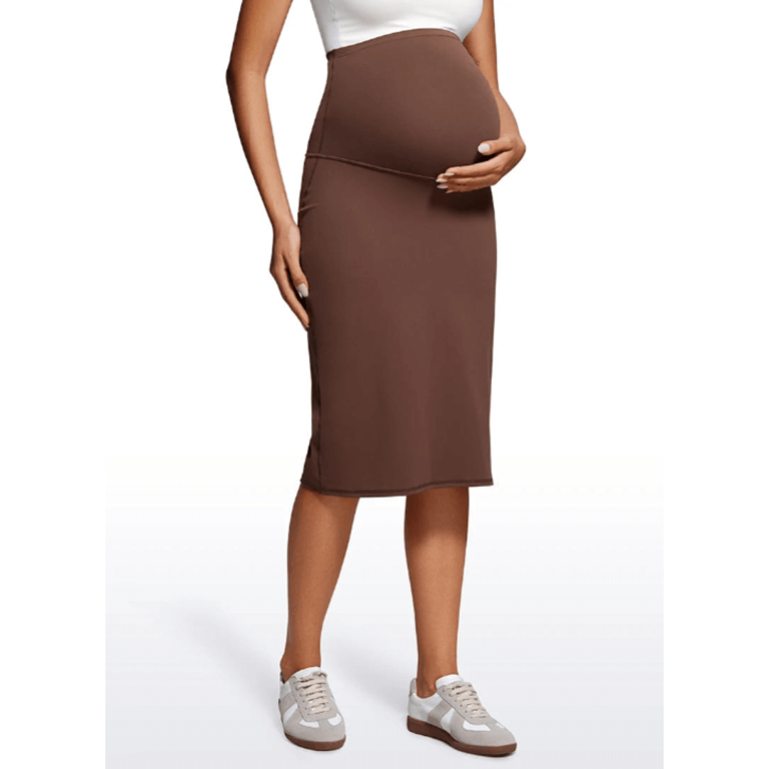 High Waisted Maternity Skirt