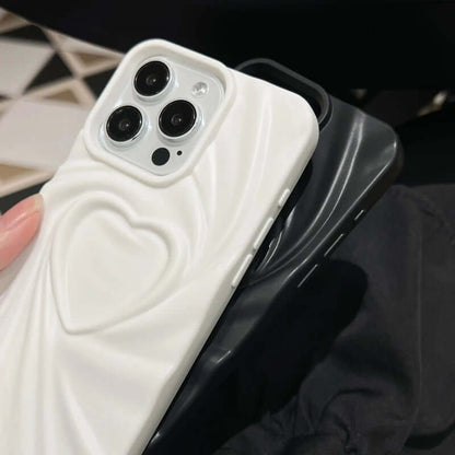 Wrinkle 3D Heart iPhone Case