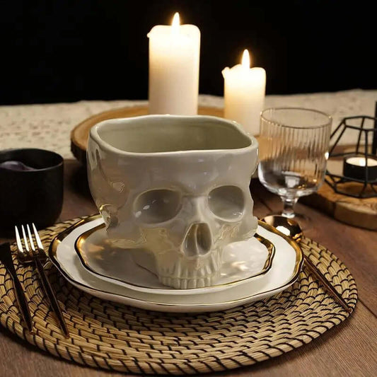 Ceramic Skeleton Serving Bowl