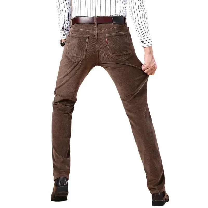 Straight-Leg Corduroy Pants