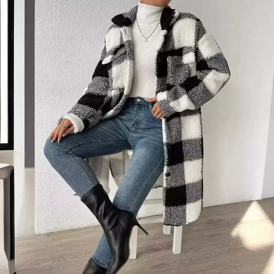 Plush Plaid Jacket