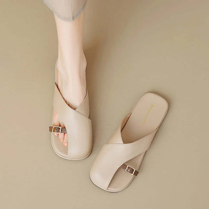 Amelia Cross Strap Slippers