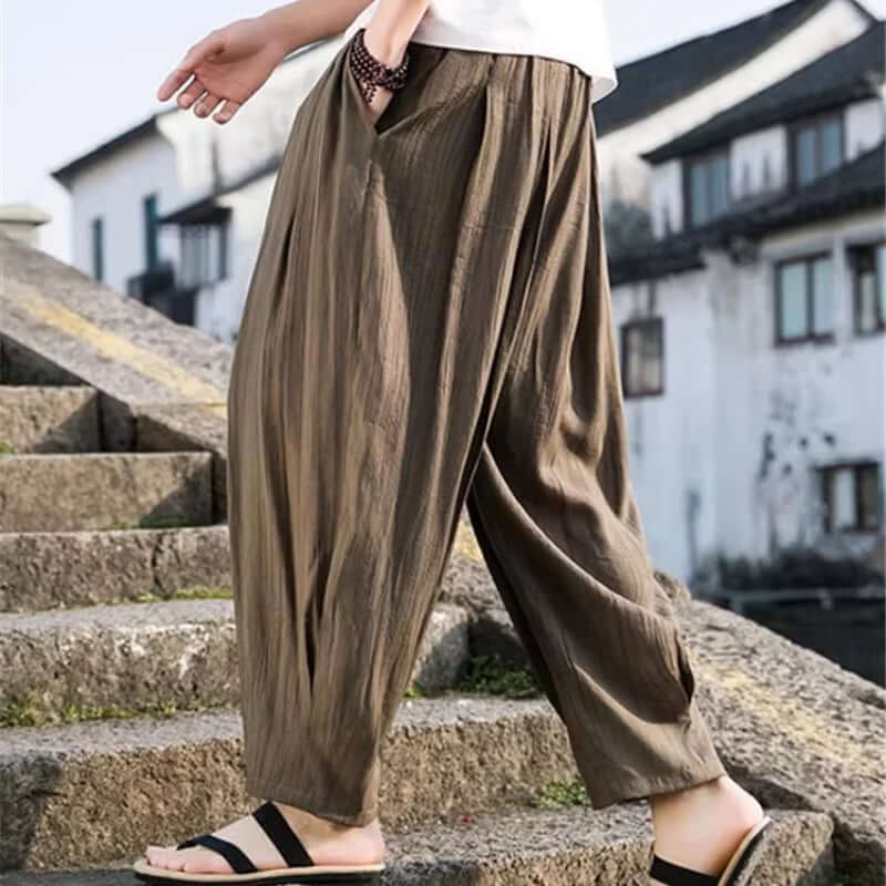 Wide Leg Relaxed Fit Trousers