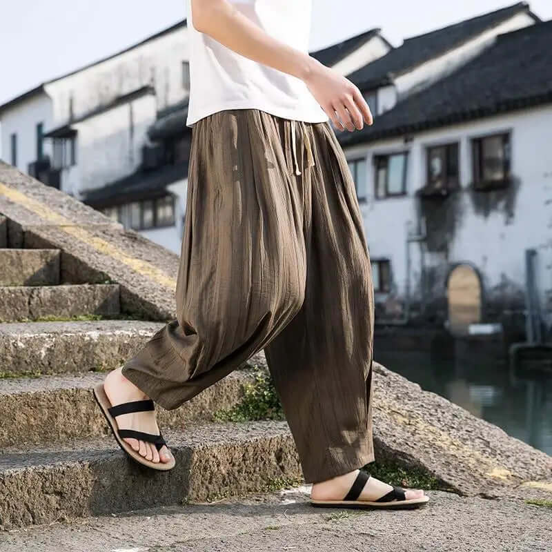 Wide Leg Relaxed Fit Trousers