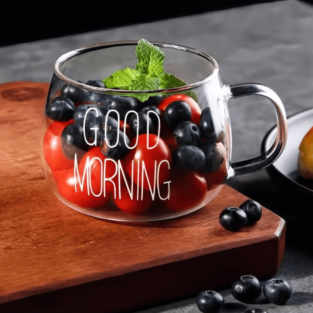 Good Morning Glass Mug